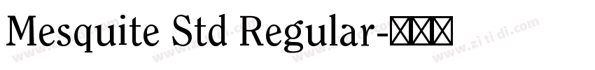 Mesquite Std Regular字体转换